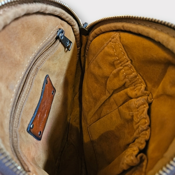 Patricia Nash Leopard Pony Hair Leather Circle Crossbody Bag - Picture 7 of 8